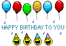 Happy Birthday mit Ballons : HappyBirthday Ballons